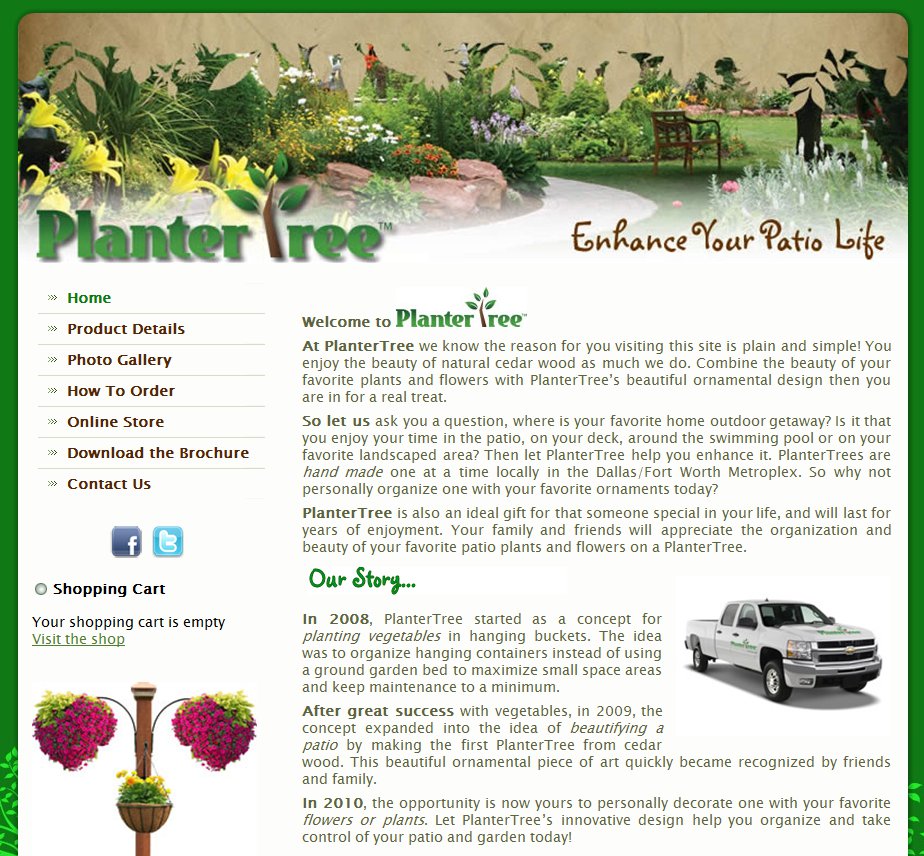 PlaterTree | Website Design for Showcasing Products