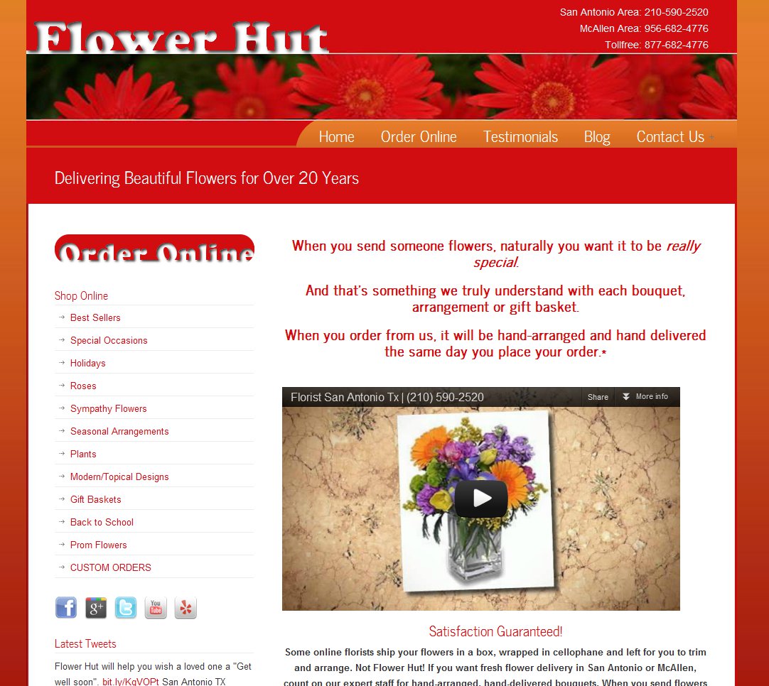 Flower Hut | Web Design and SEO for Florists