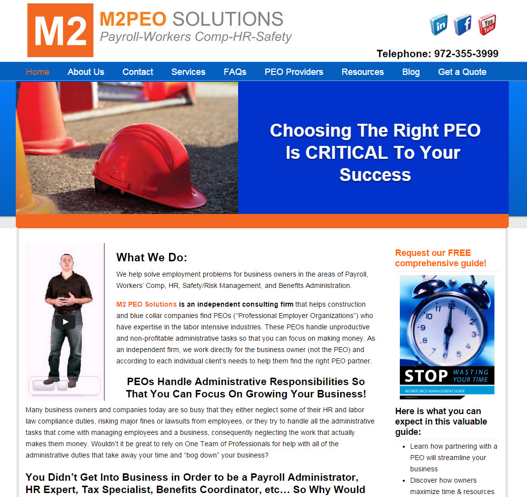M2 PEO Website Design