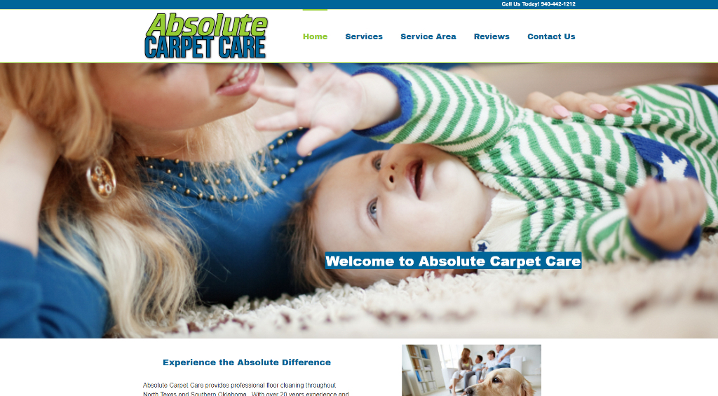 Absolute Carpet Care | Website Design for Carpet Cleaners
