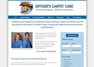 Snyder's Carpet Care | Website Design for Carpet Cleaners