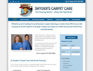 Snyder's Carpet Care | Website Design for Carpet Cleaners