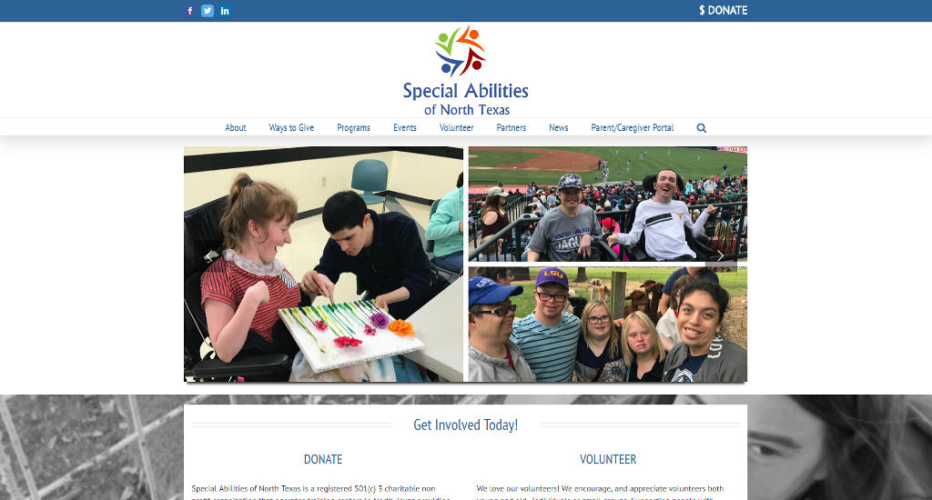 Special Abilities of North Texas | Website Design for Non-Profits